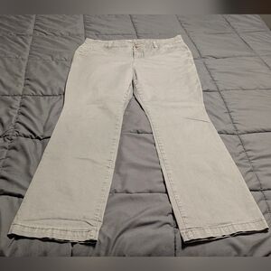 OLD NAVY Women's Grey Bootcut Khakis Size 14 Short